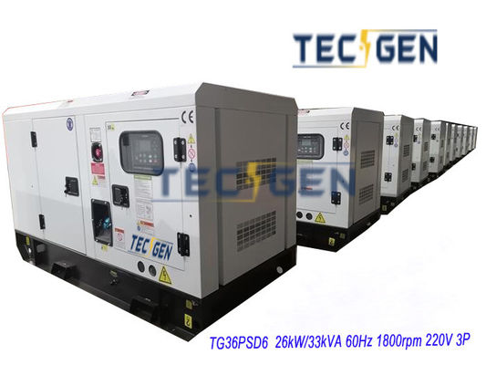 36kVA 29kW Perkins Generator Set With Silent Enclosed Canopy