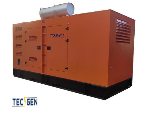 Soundproof 440kW Standby Yuchai Genset Powered By Diesel Engine For Building Power
