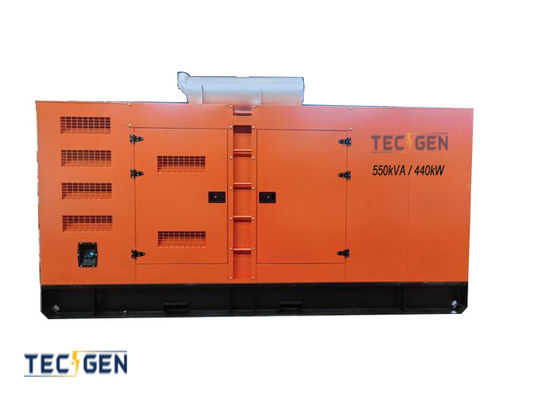 Soundproof 440kW Standby Yuchai Genset Powered By Diesel Engine For Building Power