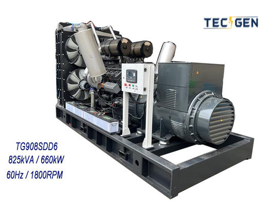 660kW Diesel Engine Generator 1800rpm Diesel Genset With 6-Cylinder Diesel Engine