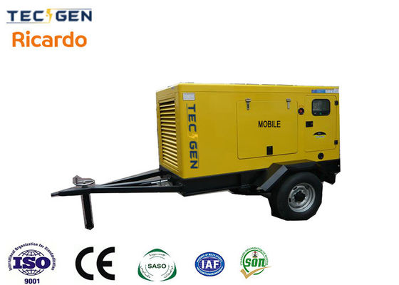 110kVA Mobile Trailer Generator Ricardo Genset With Heavy Duty Trailer For Moveable Operation