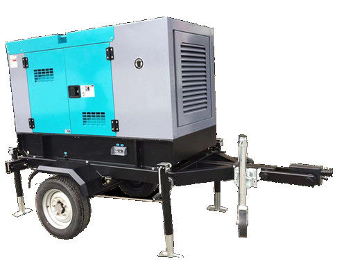 Mobile Generator Trailer Type Cummins Diesel Genset 40kW / 50kVA With 2/4 Wheels